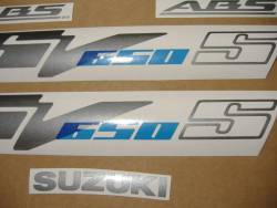 Suzuki SV 650S 2010 black logo graphics