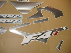 Honda 600 F4i 2004 silver complete sticker kit