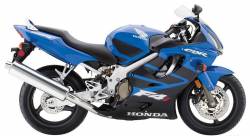Honda CBR 600 F4i 2005 blue adhesives set