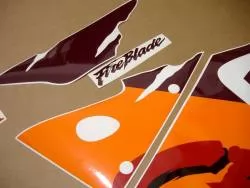 Honda 900RR 1994 SC28 silver labels graphics
