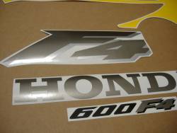 Honda 600F F4 1999 yellow logo graphics