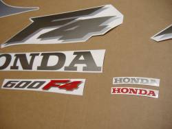 Honda CBR 600F F4 2000 silver decal set