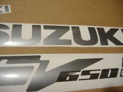 Suzuki 650S 2003 silver labels graphics