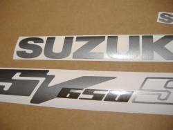 Suzuki SV 650S 2003 silver logo graphics