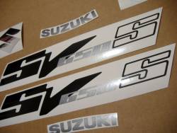 Suzuki 650S 2005 yellow adhesives set