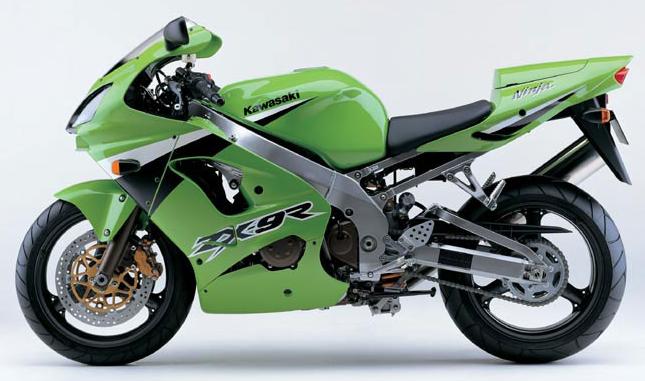 Kawasaki Ninja 2003 2002 decals set - green/black - Moto-Sticker.com