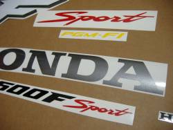 Honda CBR 600F F4 2001 silver decals