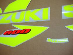 Suzuki 600 2005 neon custom stickers kit 