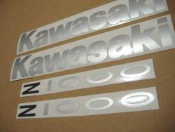 Kawasaki Z1000 2004 red full decals kit