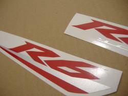 Yamaha YZF R6 2008 RJ15 black stickers kit