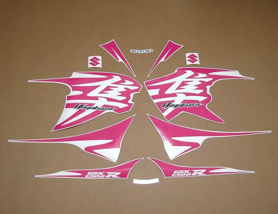Suzuki Hayabusa GSX1300R L1 pink logo graphics