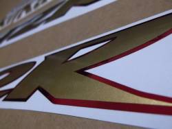 Kawasaki ZX12R 2001 gold stickers set