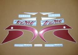 Yamaha TDM 850 2001 4TX burgundy labels graphics