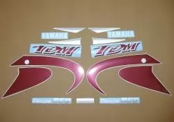 Yamaha TDM 850 2001 4TX burgundy labels graphics