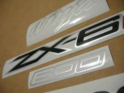 Kawasaki ZX 6R 2012 black stickers kit