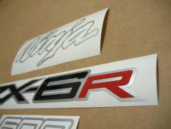 Kawasaki ZX6R 2012 black stickers set