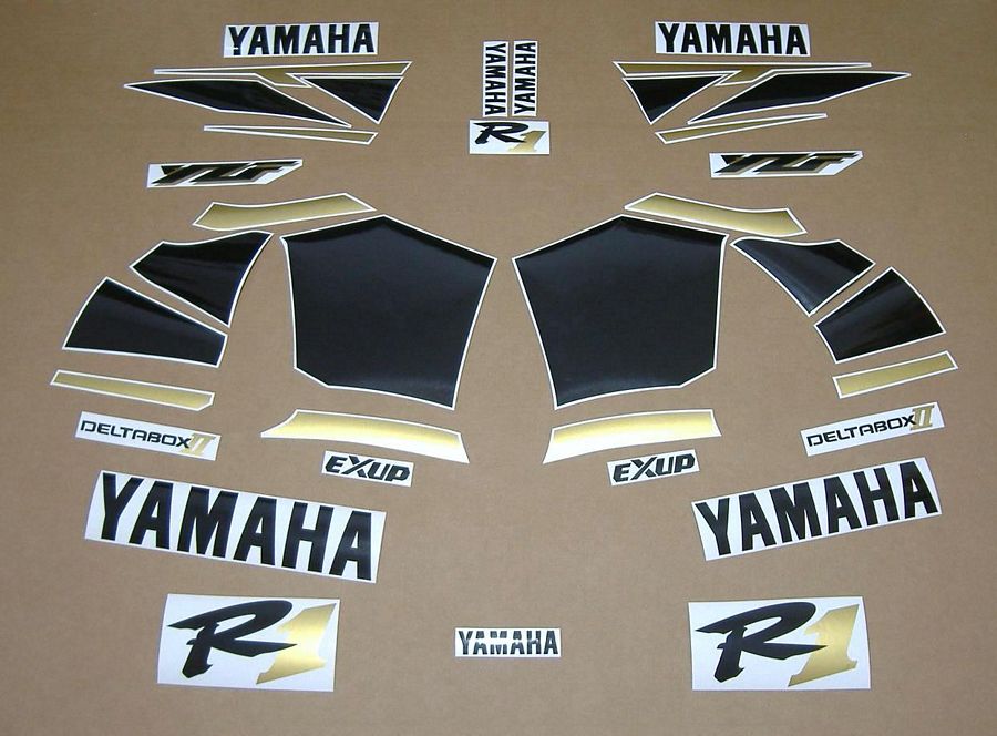 Yamaha R1 2000 RN04 5jj gold stickers