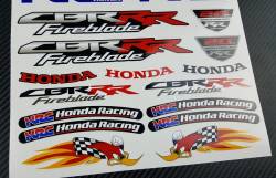 Honda cbr woody woodpecker racing decals logo set