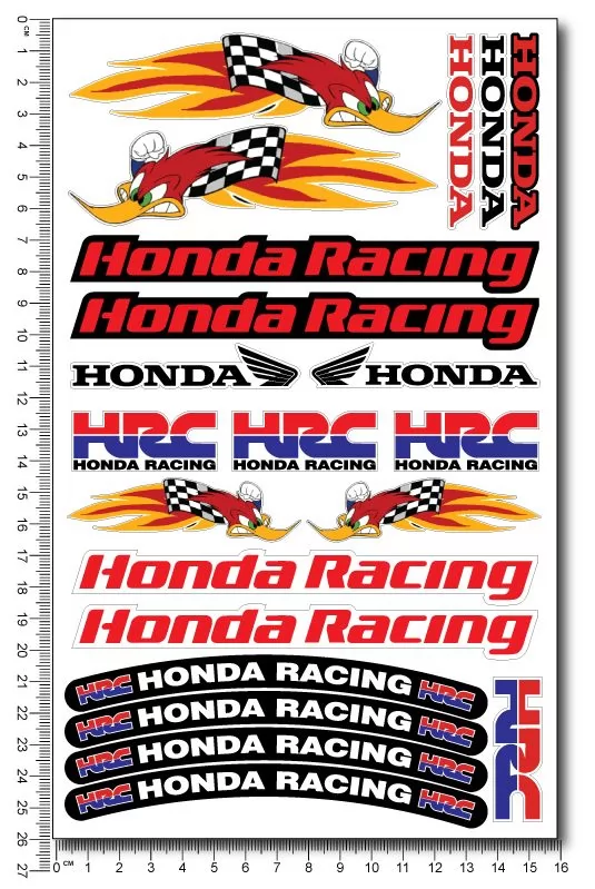 Honda cbr rr woody woodpecker hrc decals kit