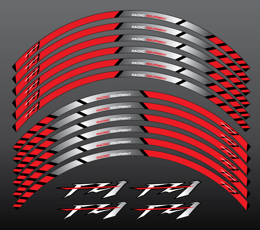 Motorrad Felgenrandaufkleber YAMAHA - Logo FZ1