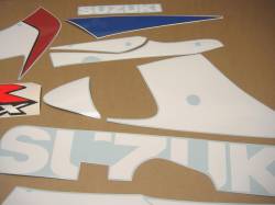 Suzuki GSX-R 600 SRAD white logo graphics