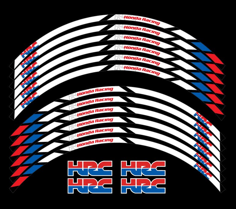 Honda cbr 600rr F3 F4 racing hrc wheel rim stripes stickers kit