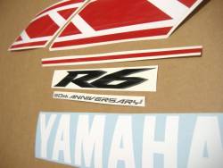 Yamaha r6 anniversary RJ11 2CO custom stickers