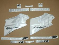 Suzuki Hayabusa 1340 silver carbon fiber decals kit 