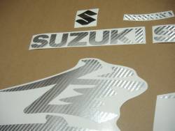 Suzuki Hayabusa silver carbon fiber full sticker set