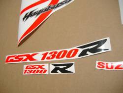 Suzuki Hayabusa custom fluo signal red stickers kit