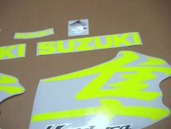 Suzuki Hayabusa custom fluo yellow full logo labels set