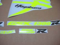 Suzuki Hayabusa custom neon yellow adhesives set