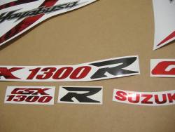 Suzuki Hayabusa gsx1300r k8 k9 chrome red decals kit 