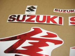 Suzuki Hayabusa busa k8 chrome red full logo labels set