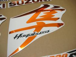 Suzuki Hayabusa busa k8 k9 chrome orange stickers kit