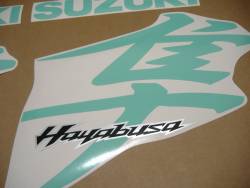 Suzuki Hayabusa gsx1340r k9 light green full logo labels set