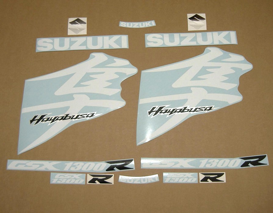 Suzuki busa k8 k9 k10 l1 l2 l3 l4 white decals set