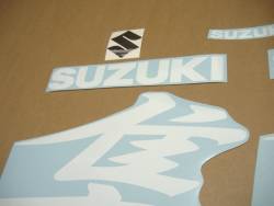 Suzuki Hayabusa 1340 k8 2008 white stickers kit
