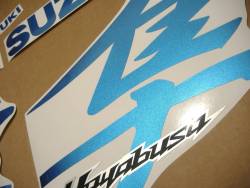 Suzuki Hayabusa gsx1300r k8 k9 blue kanji graphics set