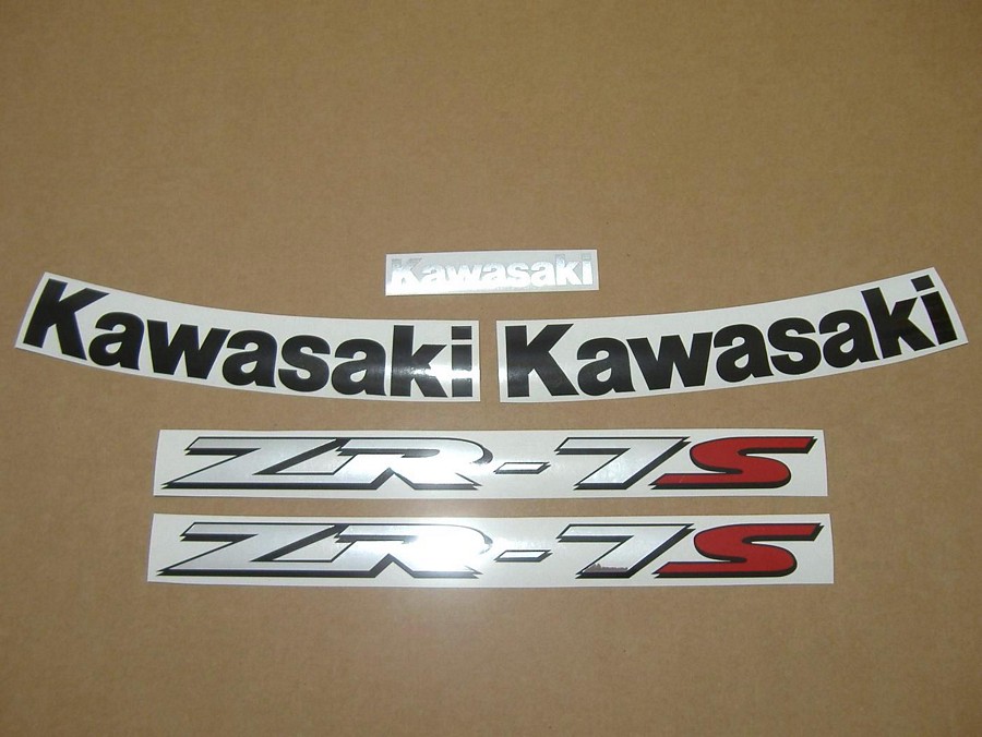 Kawasaki ZR-7S (ZR750) 2003 decals set full kit - silver version - Moto-Sticker.com