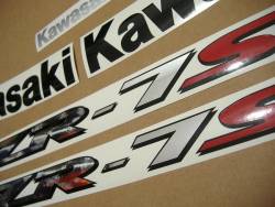 Kawasaki zr-7s zr750 2003 2002 silver logo labels