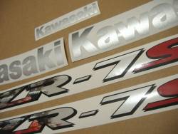 Kawasaki zr7s zr750-h1 2002 blue stickers set