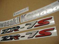 Kawasaki zr-7s 2002 2003 blue stickers kit