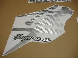 Suzuki Hayabusa 2001 silver carbon fiber full logo labels set