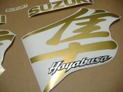 Suzuki Hayabusa 2006 gold golden kanji logo labels set