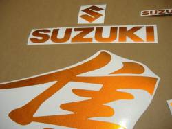 Suzuki Hayabusa orange k3 k4 k5 kanji logo labels set