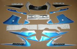 Suzuki srad 600 gsxr 2000 1999 blue black decals stickers