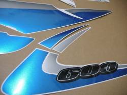 Suzuki srad 600 gsxr 2000 blue black stickers logo kit set