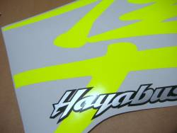 Suzuki Hayabusa 1999 neon yellow kanji decals kit