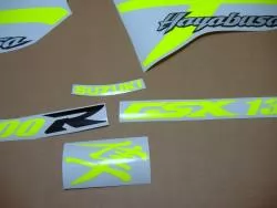 Suzuki Hayabusa 1999 fluorescent yellow decals set